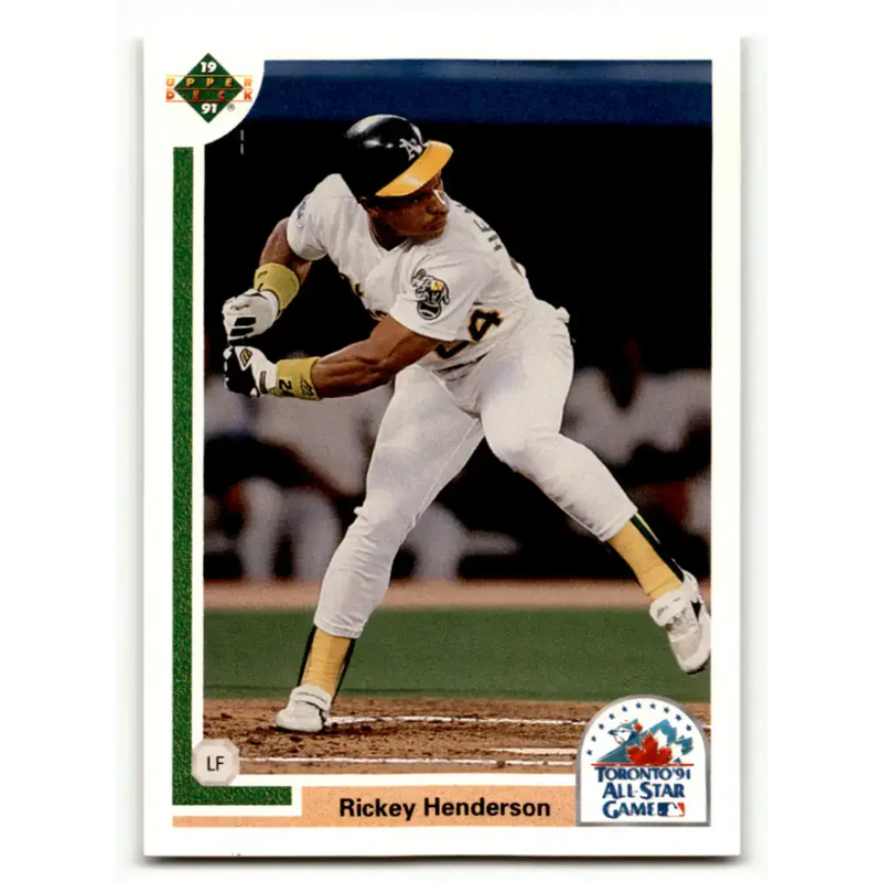 1991 Upper Deck Final Edition #86 Rickey Henderson EX Excellent Oakland Athletics Baseball Card - Baseball Card Single