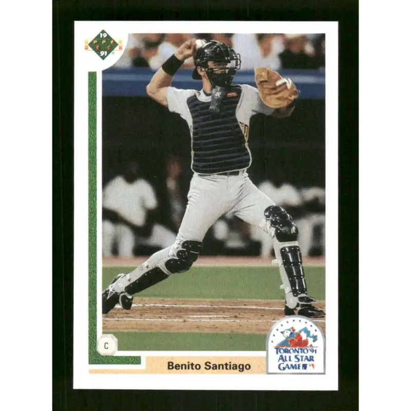 1991 Upper Deck Final Edition #91 Benito Santiago EX Excellent San Diego Padres Baseball Card - Baseball Card Single