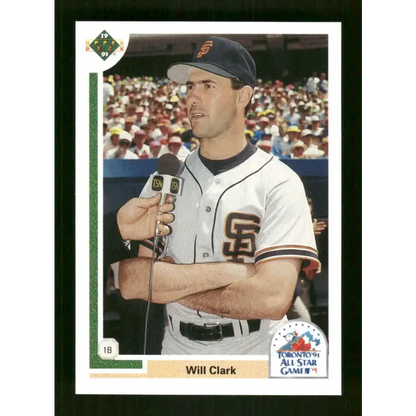 1991 Upper Deck Final Edition #92 Will Clark EX Excellent San Francisco Giants Baseball Card - Baseball Card