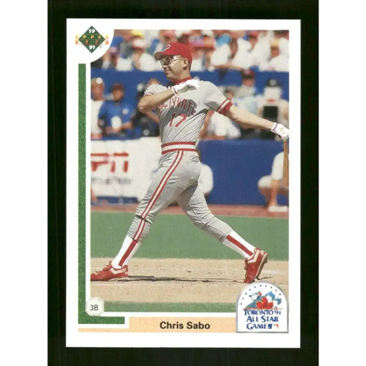 1991 Upper Deck Final Edition #94 Chris Sabo EX Excellent Cincinnati Reds Baseball Card - Trading Cards