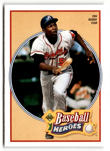 1991 Upper Deck Hank Aaron Heroes #19 Hank Aaron NM Near Mint Braves ID:49045 - Baseball Card Single