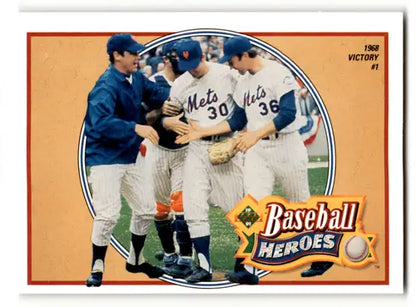 Baseball heroes card featuring Nolan Ryan with original gloss from 1991 Upper Deck Nolan Ryan Heroes series