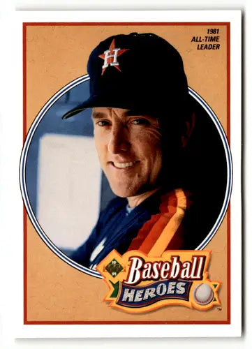 Baseball card featuring Nolan Ryan from 1991 Upper Deck Nolan Ryan Heroes series