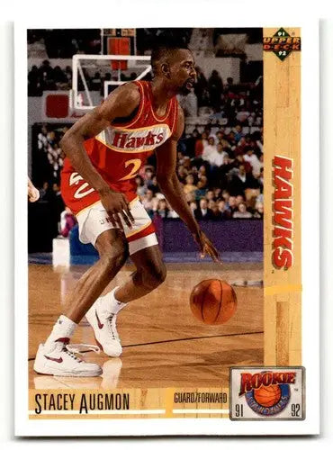 1991 Upper Deck #R24 Stacey Augmon Atlanta Hawks Basketball Cards NM ID:55722 - Basketball Card Single
