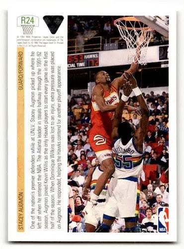1991 Upper Deck #R24 Stacey Augmon Atlanta Hawks Basketball Cards NM ID:55722 - Basketball Card Single