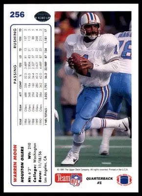1991 Upper Deck Warren Moon 256 Houston Oilers