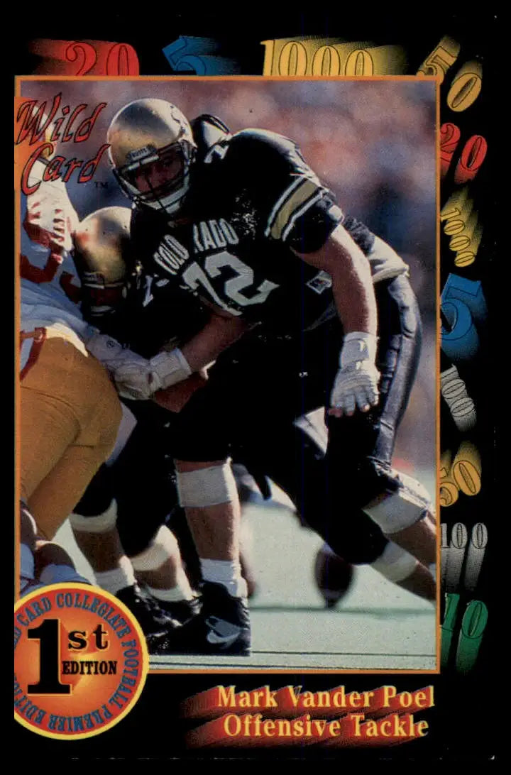 1991 Wild Card Draft Mark Vander Poel 57 Colorado Buffaloes NM - Football Card Single