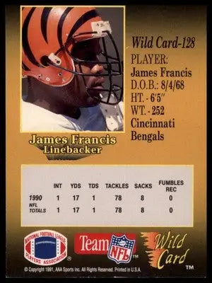 1991 Wild Card James Francis 128 Cincinnati Bengals