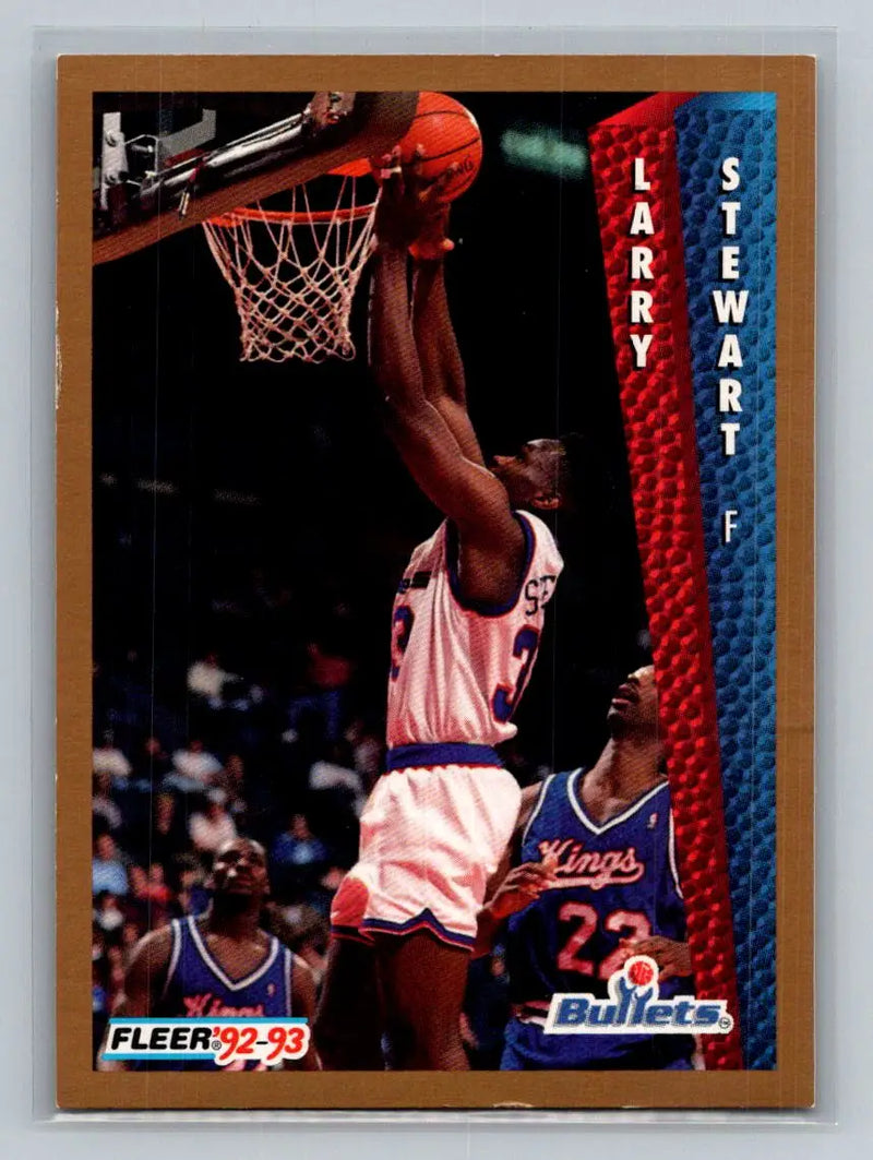 1992-93 Fleer #235 Larry Stewart Washington Bullets - Basketball Card Single