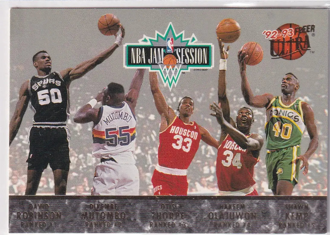 1992-93 FLEER NBA JAM SESSION RANKS 1-10- SAN ANTONIO SPURS - Basketball Card Single