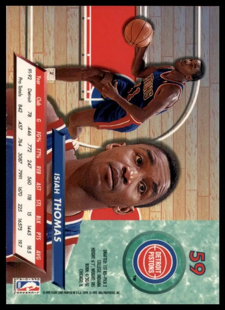 1992-93 Fleer Ultra - Isiah Thomas #59