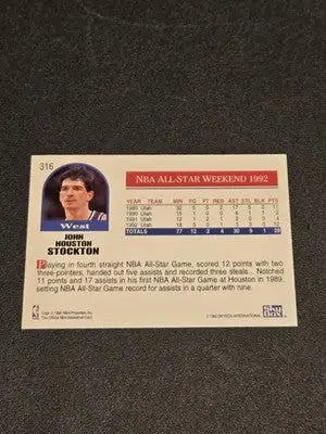 1992-93 Hoops #316 John Stockton - Basketball Card Single