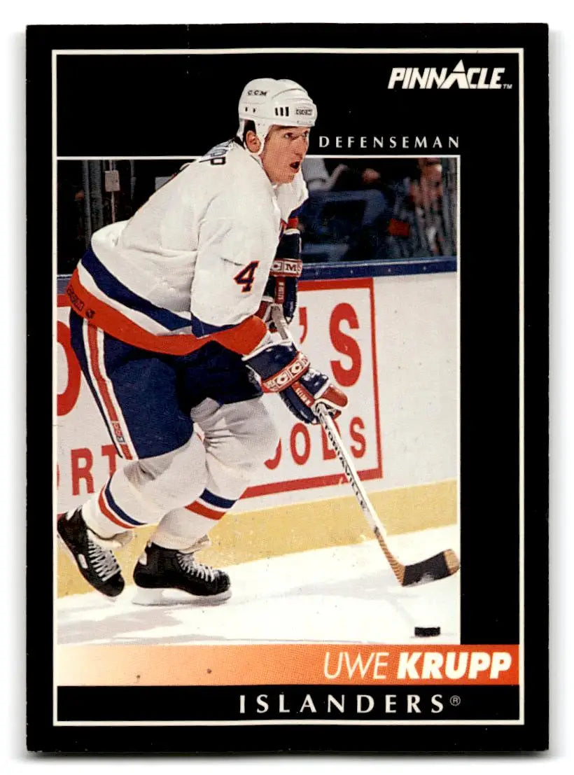 1992-93 Pinnacle #86 Uwe Krupp - Hockey Card Single
