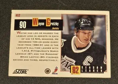 1992-93 Score #412 Wayne Gretzky - Hockey Card Single