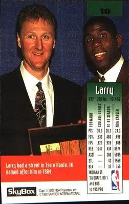 1992-93 SkyBox #10 Larry Bird - Basketball Card Single