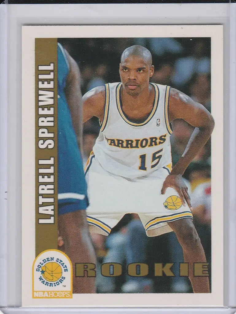Basketball trading card of Latrell Sprewell, Golden State Warriors, 1992-93 Skybox #389