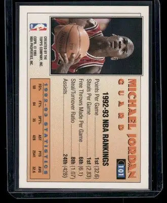 1992-93 Topps All-Star Michael Jordan #101 Basketball - Basketball Card Single