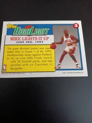 1992-93 Topps - Highlights Michael Jordan #3. Chicago Bulls. NRMT+