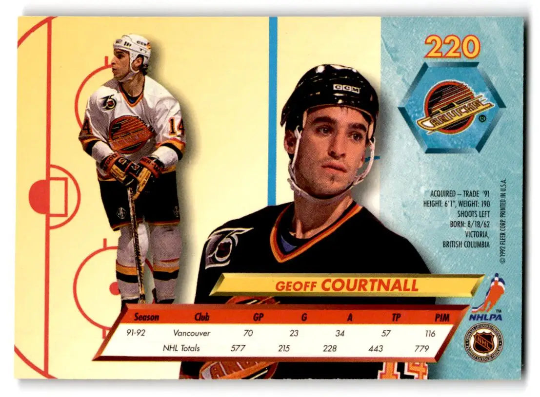 1992-93 Ultra #220 Geoff Courtnall - Hockey Card Single