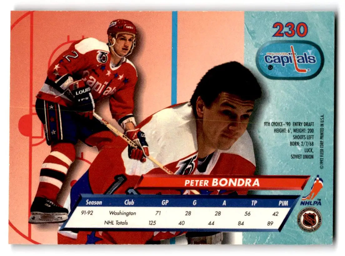 1992-93 Ultra #230 Peter Bondra - Hockey Card Single