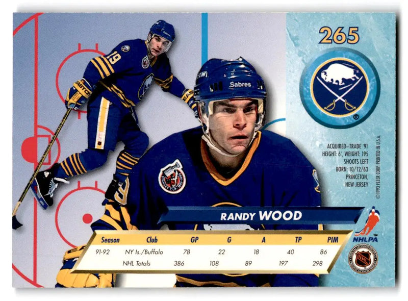 1992-93 Ultra #265 Randy Wood - Hockey Card Single