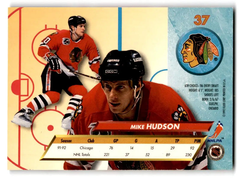 1992-93 Ultra #37 Mike Hudson - Hockey Card Single