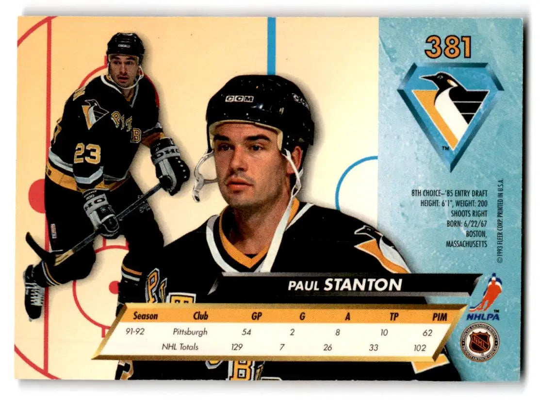 1992-93 Ultra #381 Paul Stanton - Hockey Card Single