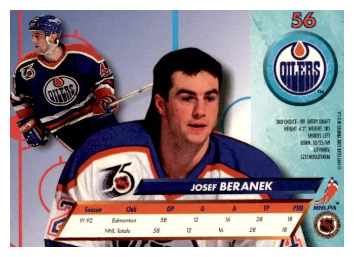 1992-93 Ultra #56 Josef Beranek - Hockey Card Single