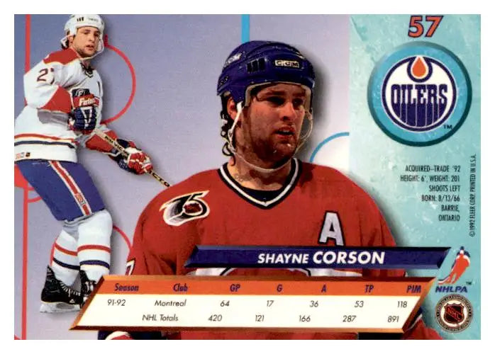 1992-93 Ultra #57 Shayne Corson - Hockey Card Single