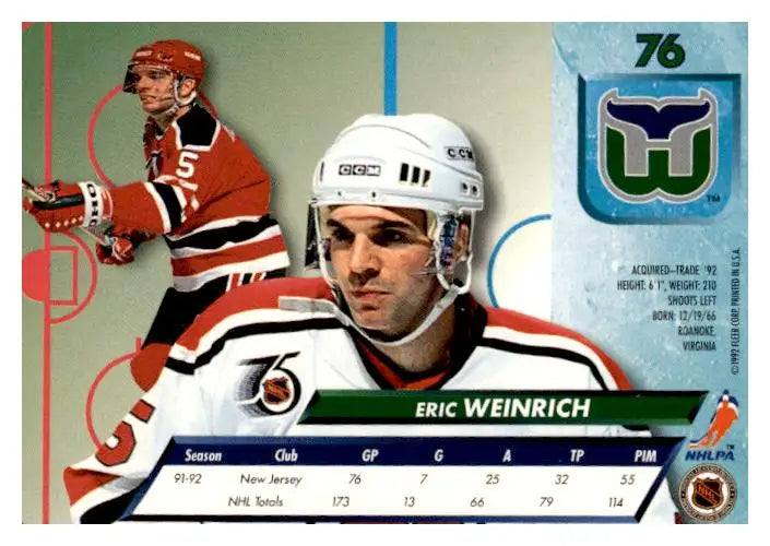1992-93 Ultra #76 Eric Weinrich - Hockey Card Single