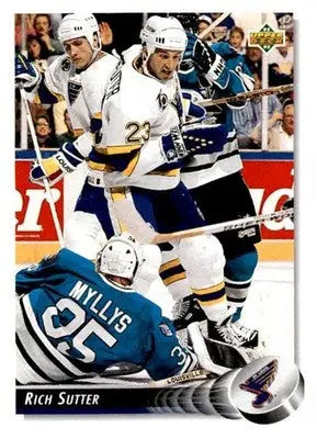 1992-93 Upper Deck #143a Rich Sutter - Hockey Card Single