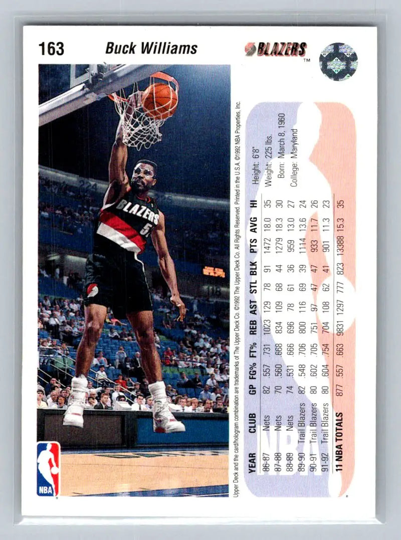 1992-93 Upper Deck #163 Buck Williams Portland Trail Blazers - Basketball Card Single