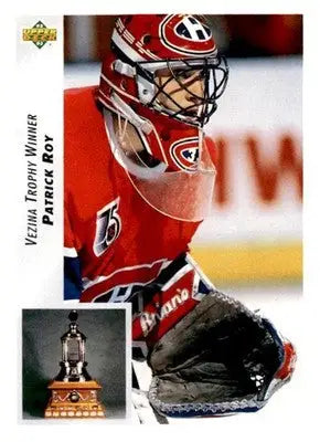 1992-93 Upper Deck #438b Patrick Roy Upper Deck Text and Logo Hologram - Hockey Card Single