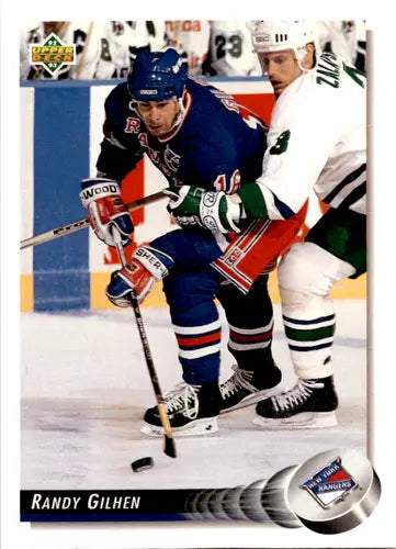 1992-93 Upper Deck #82 Randy Gilhen NM Near Mint NY Rangers ID:46070 - Hockey Card Single