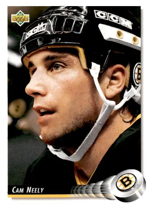 1992-93 Upper Deck #86b Cam Neely Upper Deck Text and Logo Hologram - Hockey Card Single