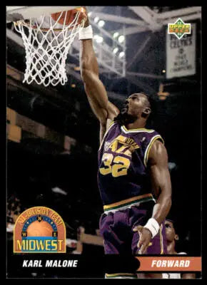 1992-93 Upper Deck #AD12 Karl Malone All-Division Team - Basketball Card Single