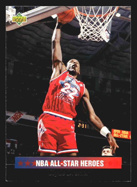 1992-93 Upper Deck NBA All-Star Heroes Clyde Drexler #13 Blazers HOF - Basketball Card Single