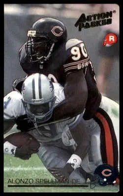 1992 Action Packed Rookie/Update Alonzo Spellman RC 5 Chicago Bears