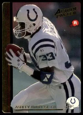 1992 Action Packed Rookie/Update Ashley Ambrose RC 37 Indianapolis Colts