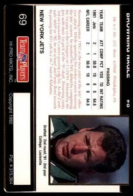 1992 Action Packed Rookie/Update Browning Nagle 69 New York Jets