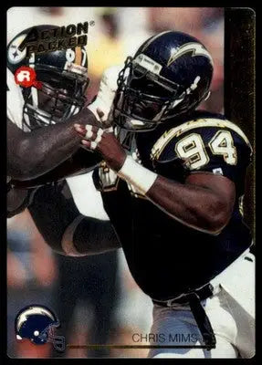 1992 Action Packed Rookie/Update Chris Mims RC 52 San Diego Chargers