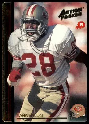1992 Action Packed Rookie/Update Dana Hall RC 17 San Francisco 49ers