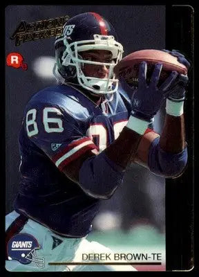 1992 Action Packed Rookie/Update Derek Brown RC 47 New York Giants