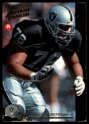 1992 Action Packed Rookie/Update Greg Skrepenak RC 12 Los Angeles Raiders