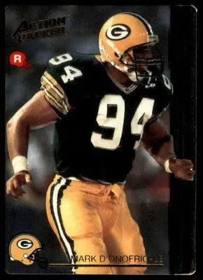1992 Action Packed Rookie/Update Mark D’Onofrio RC 15 Green Bay Packers