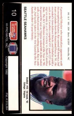 1992 Action Packed Rookie/Update Ray Roberts RC 10 Seattle Seahawks