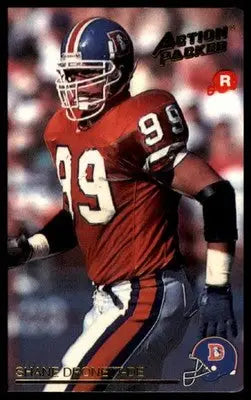 1992 Action Packed Rookie/Update Shane Dronett RC 33 Denver Broncos