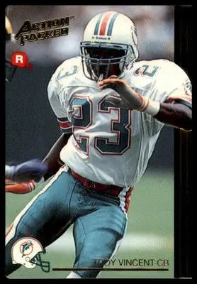 1992 Action Packed Rookie/Update Troy Vincent RC 43 Miami Dolphins