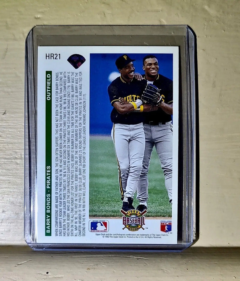 1992 Barry Bonds Upper Deck Baseball Card #HR21