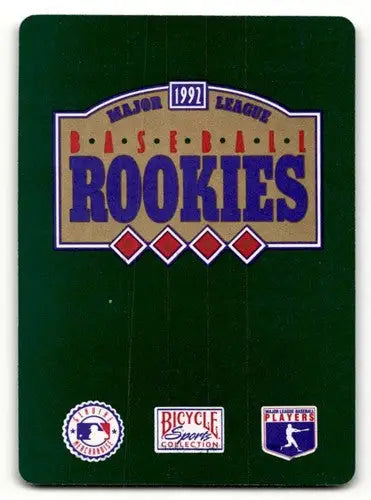 1992 Bicycle Rookies #2 Eric Fox Oakland Athletics Baseball Cards NM ID:62094 - Baseball Card Single